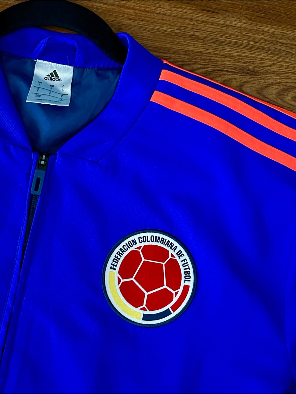 adidas Blue Colombia 2018 Jacket with Red and Orange Retro 🔥🇨🇴